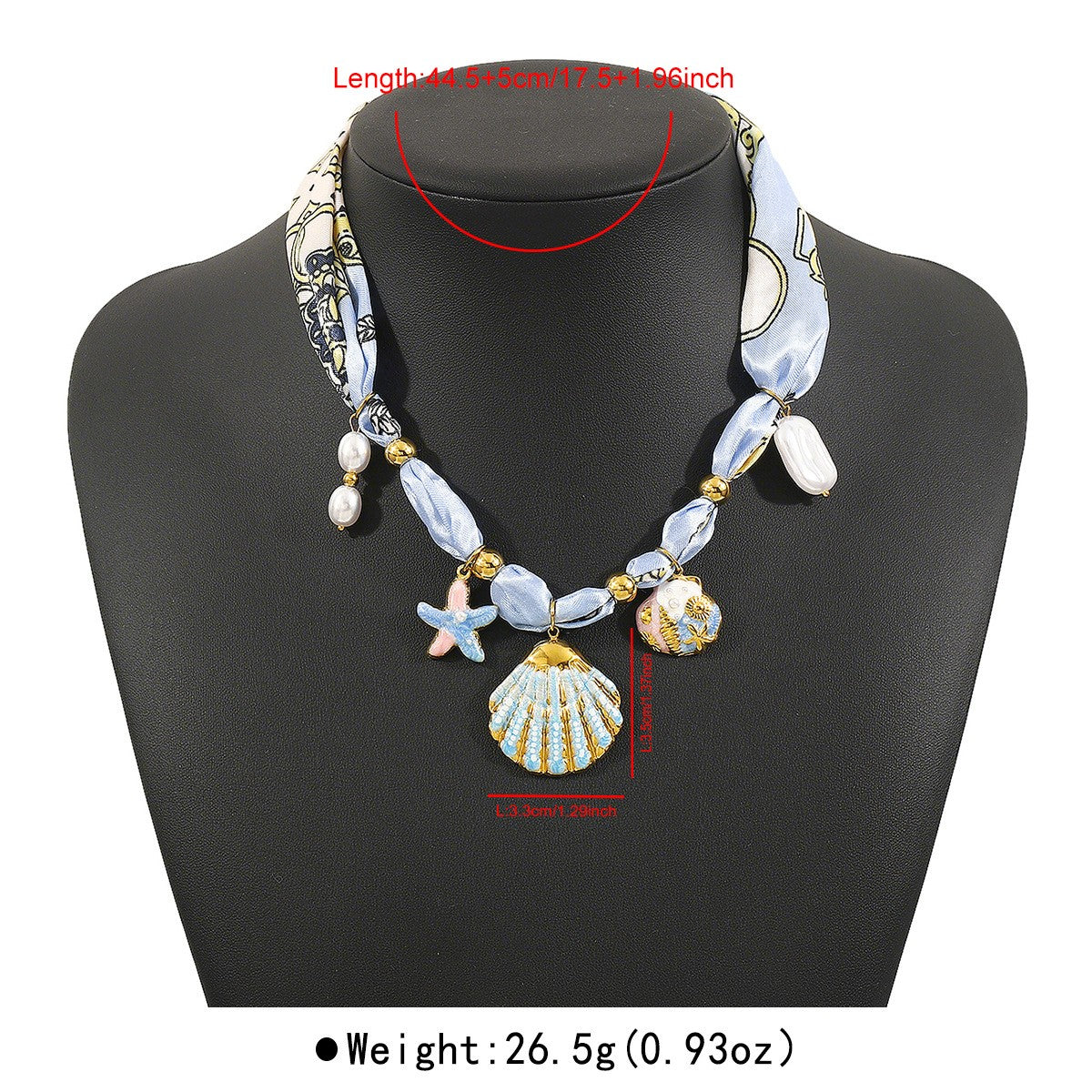 Boho Vintage Ribbon Charm Necklace