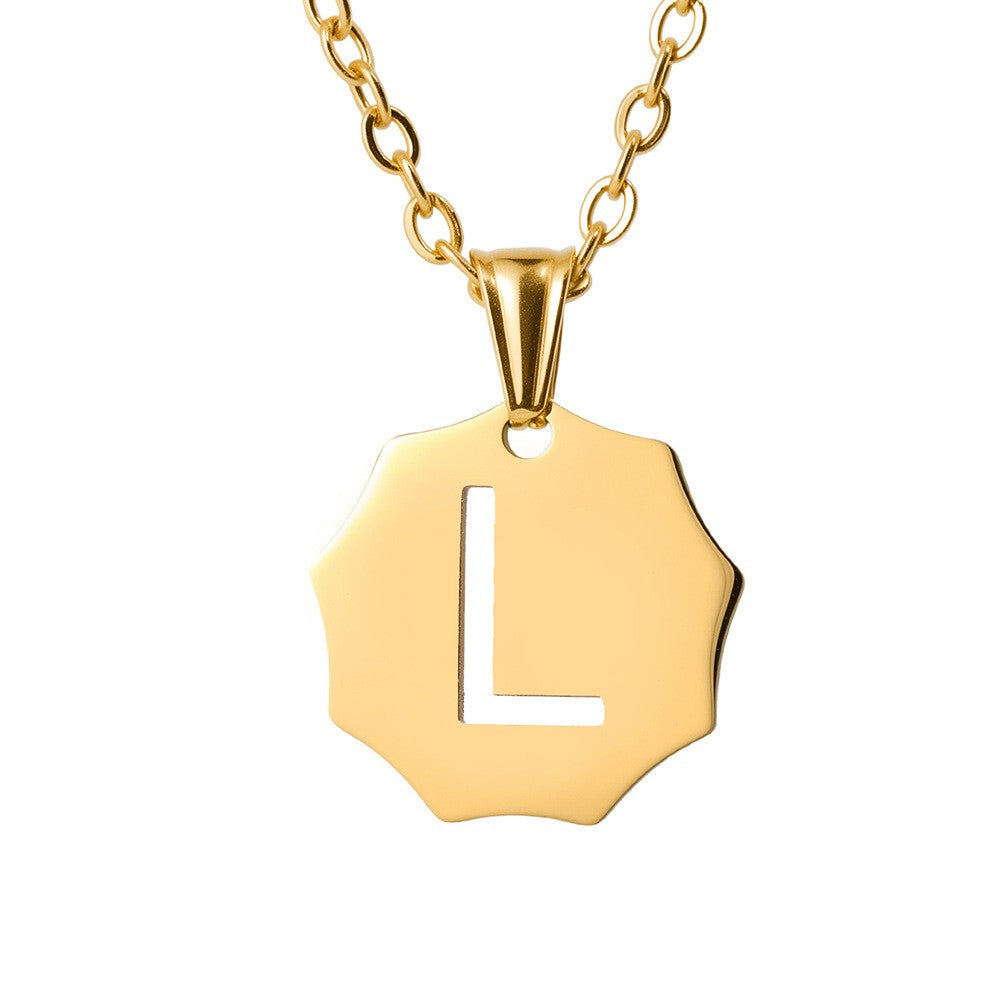 Classy Geometric Initial Necklace