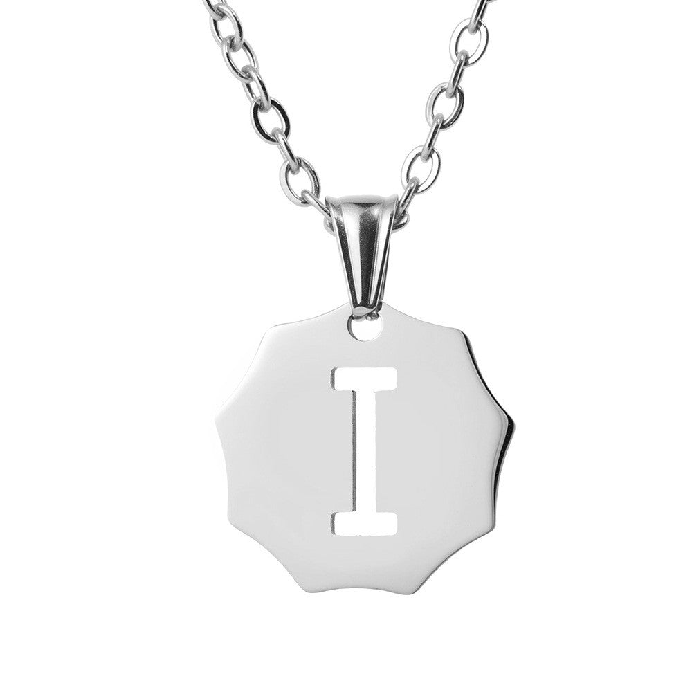 Classy Geometric Initial Necklace