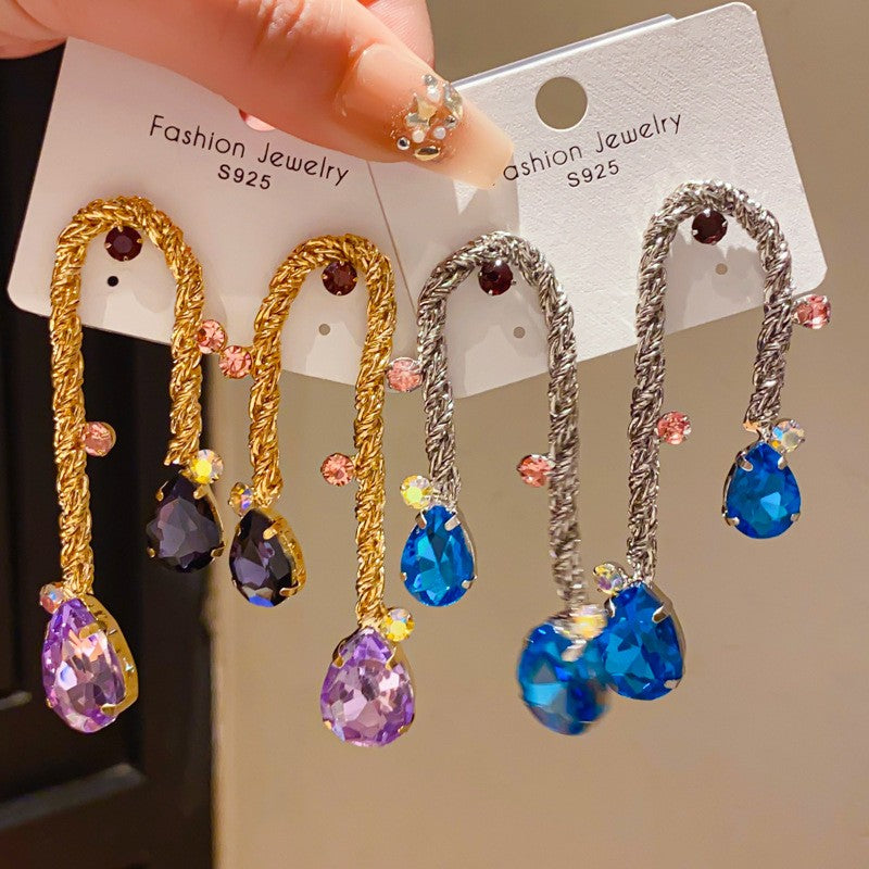 Elegant Braided Teardrop Earrings