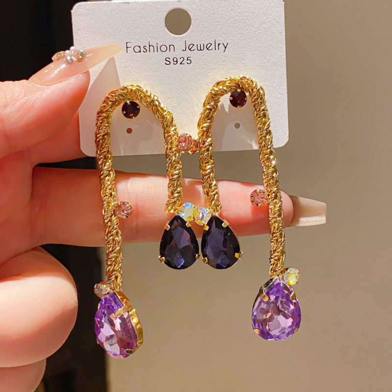 Elegant Braided Teardrop Earrings