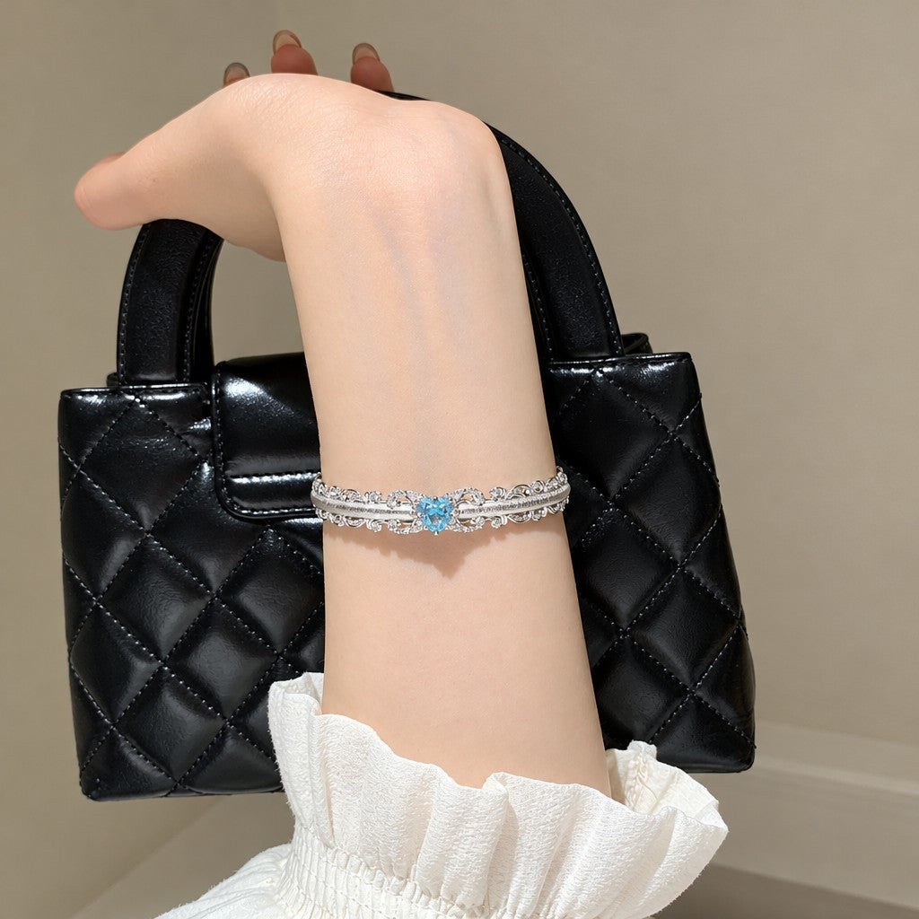Romantic Brushed Lace Cuff Bangle