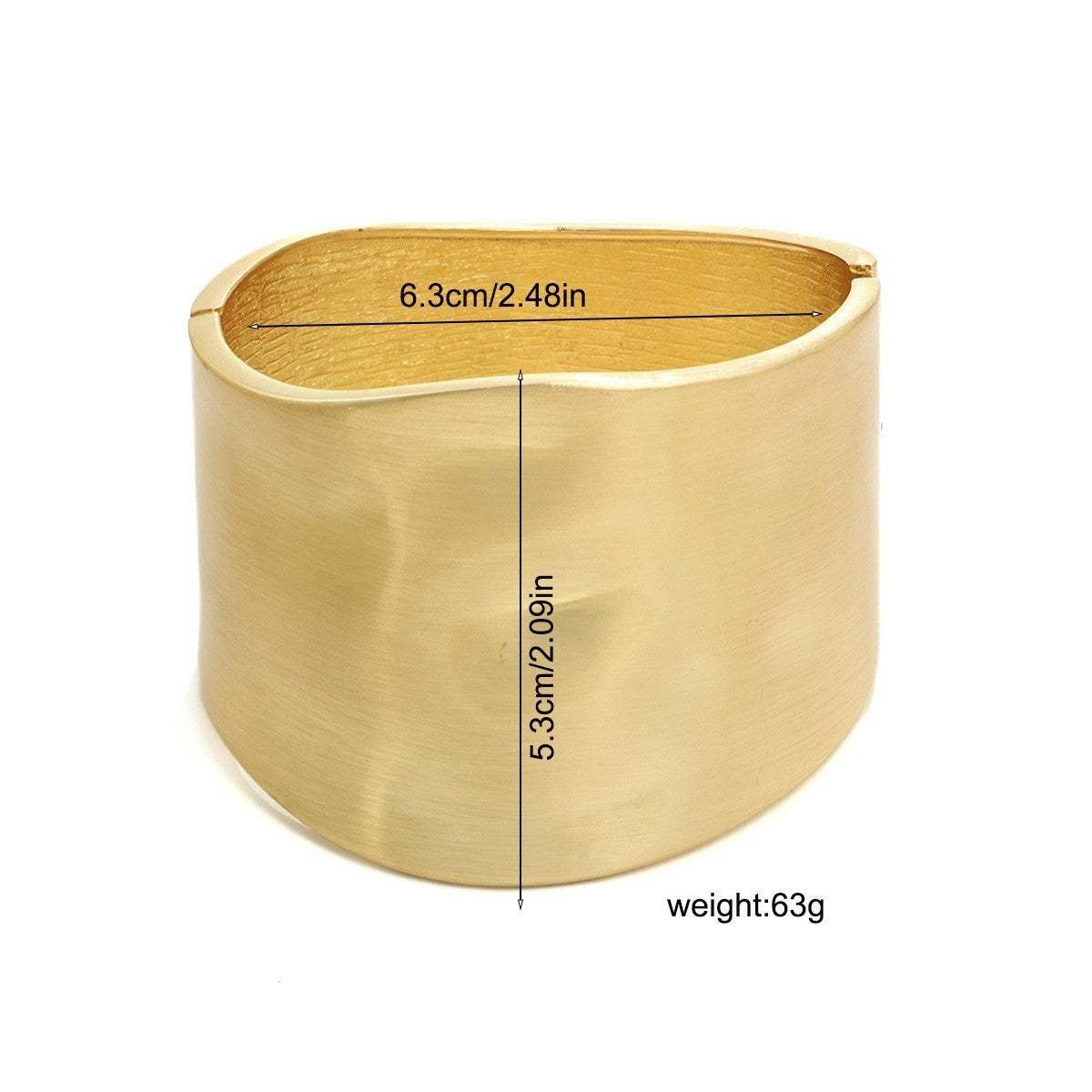 Classy Sculptural Wide Cuff Bracelet