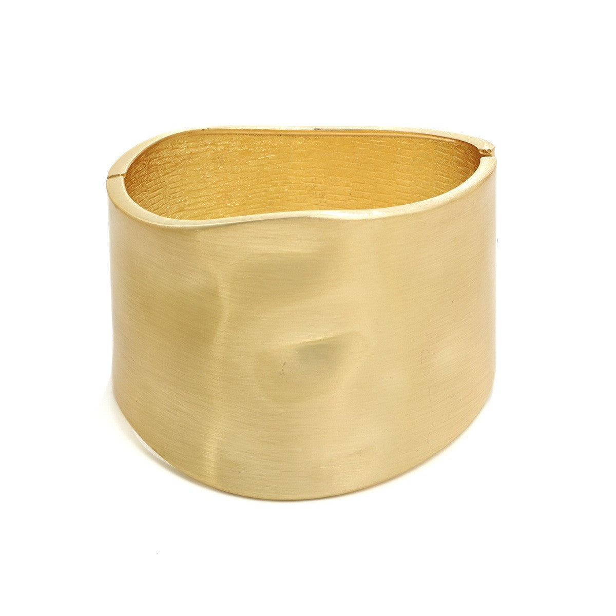 Classy Sculptural Wide Cuff Bracelet