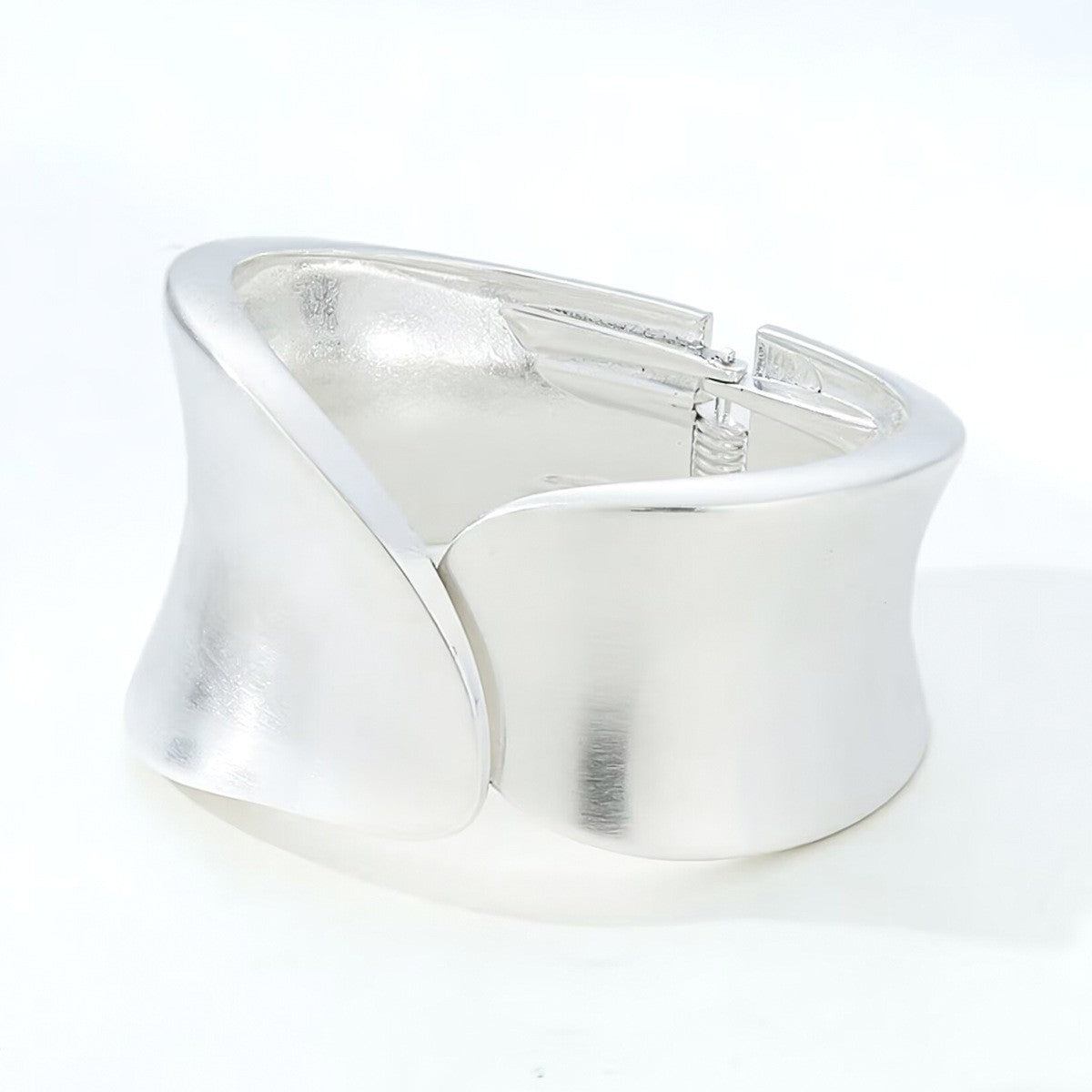 Classy Sculptural Wide Cuff Bracelet
