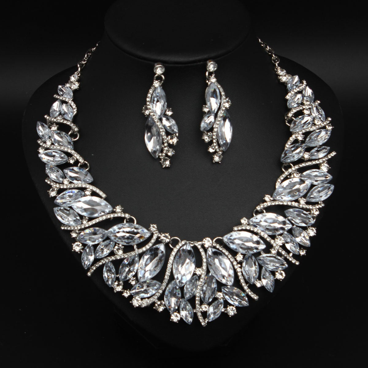 Classy Multicolor Crystal Necklace & Earring Set