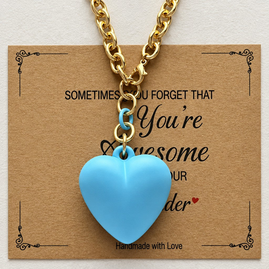 Vintage Turquoise Heart Pendant Necklace