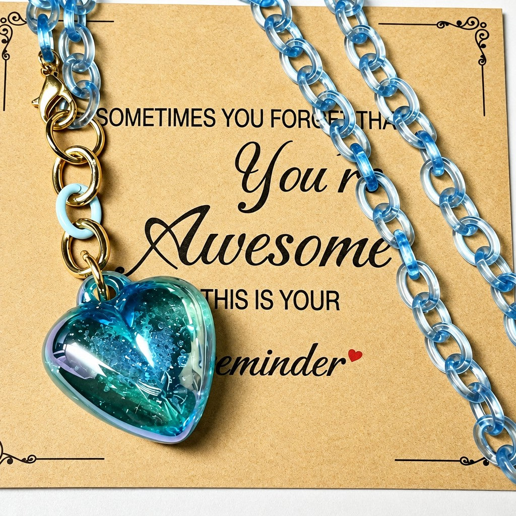 Vintage Turquoise Heart Pendant Necklace