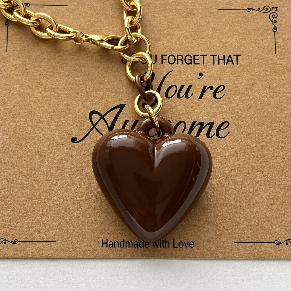 Vintage Turquoise Heart Pendant Necklace