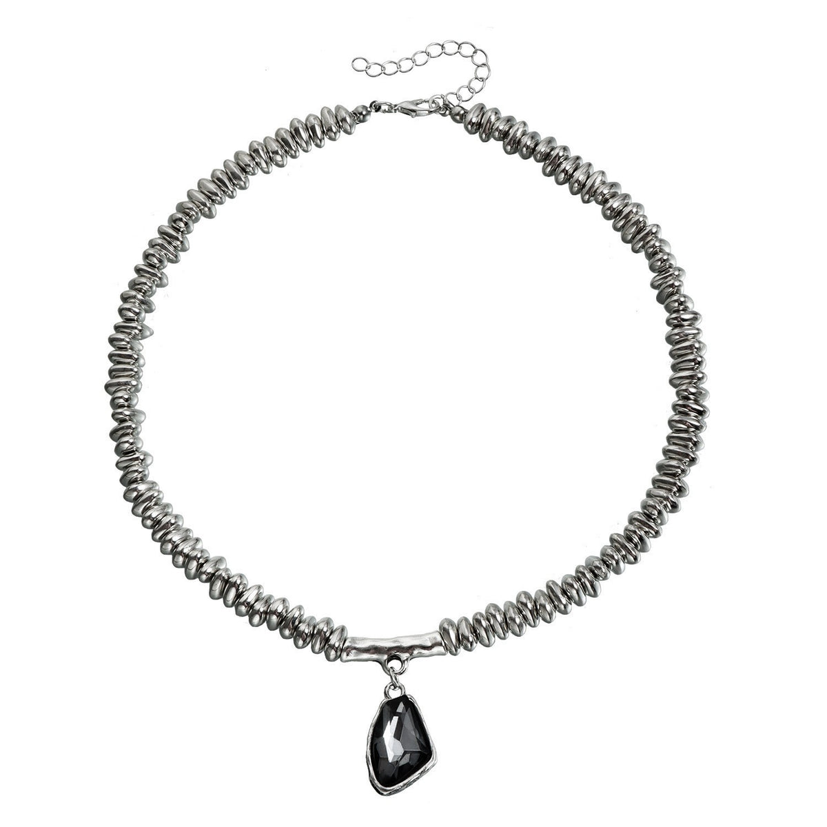 Classy Irregular Stone Necklace and Bracelet Set