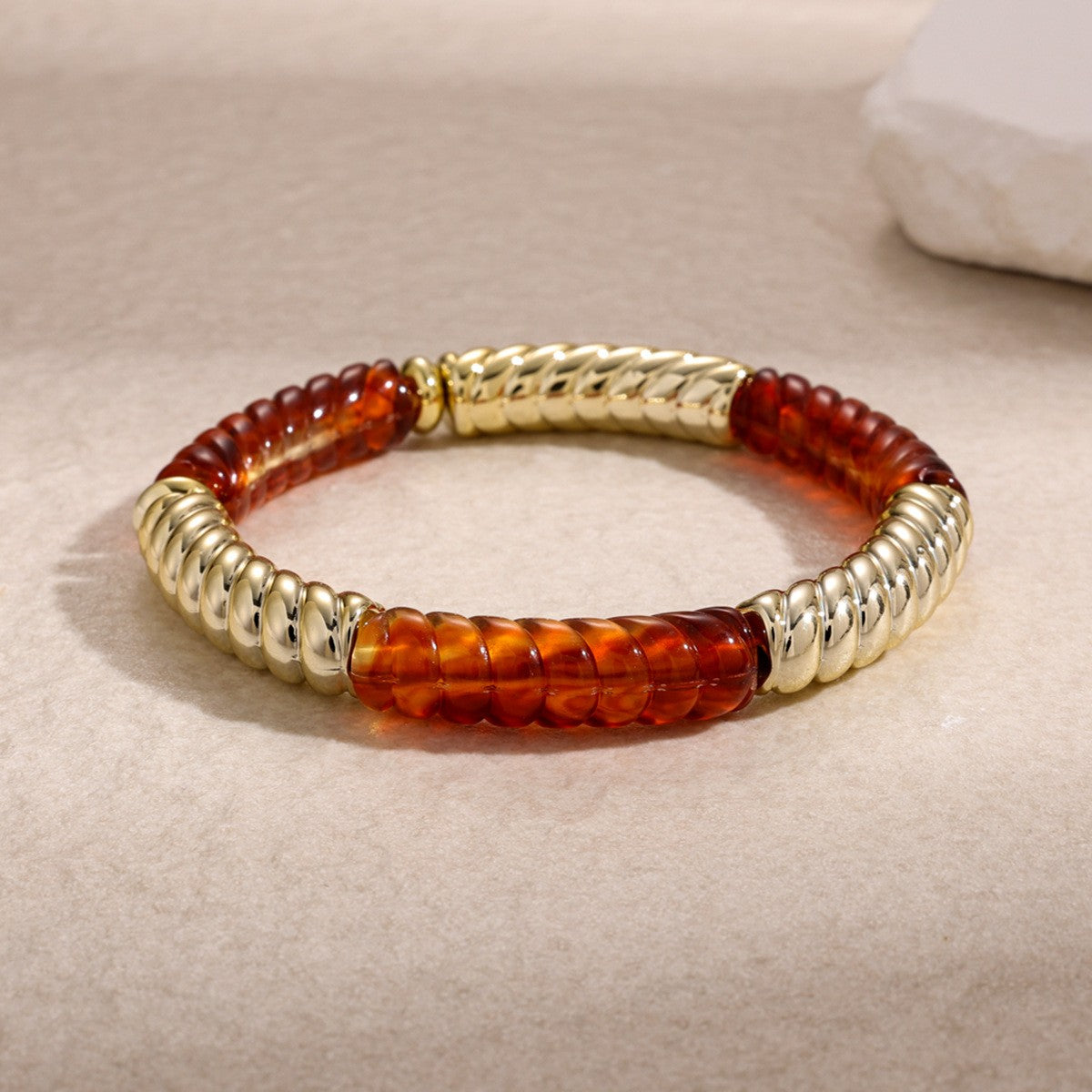 Boho Multicolor Acrylic Tube Bracelet Set