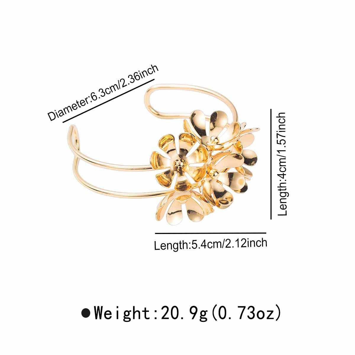 Vintage Inspired White Floral Cuff Bracelet
