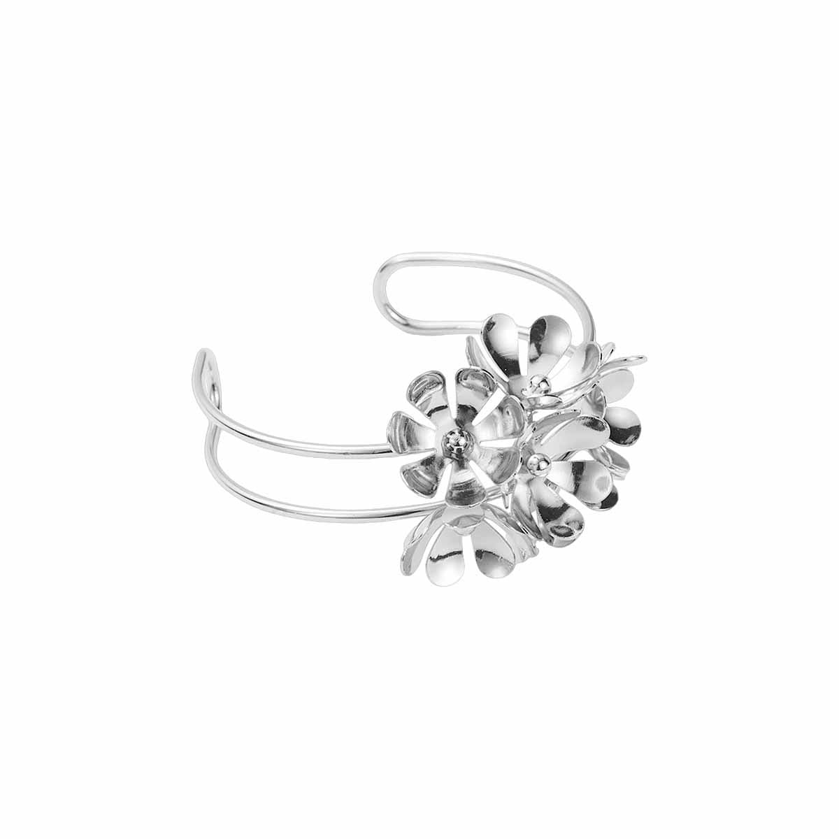 Vintage Inspired White Floral Cuff Bracelet
