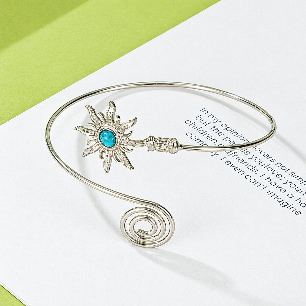 Boho Vintage Sun Spiral Arm Cuff