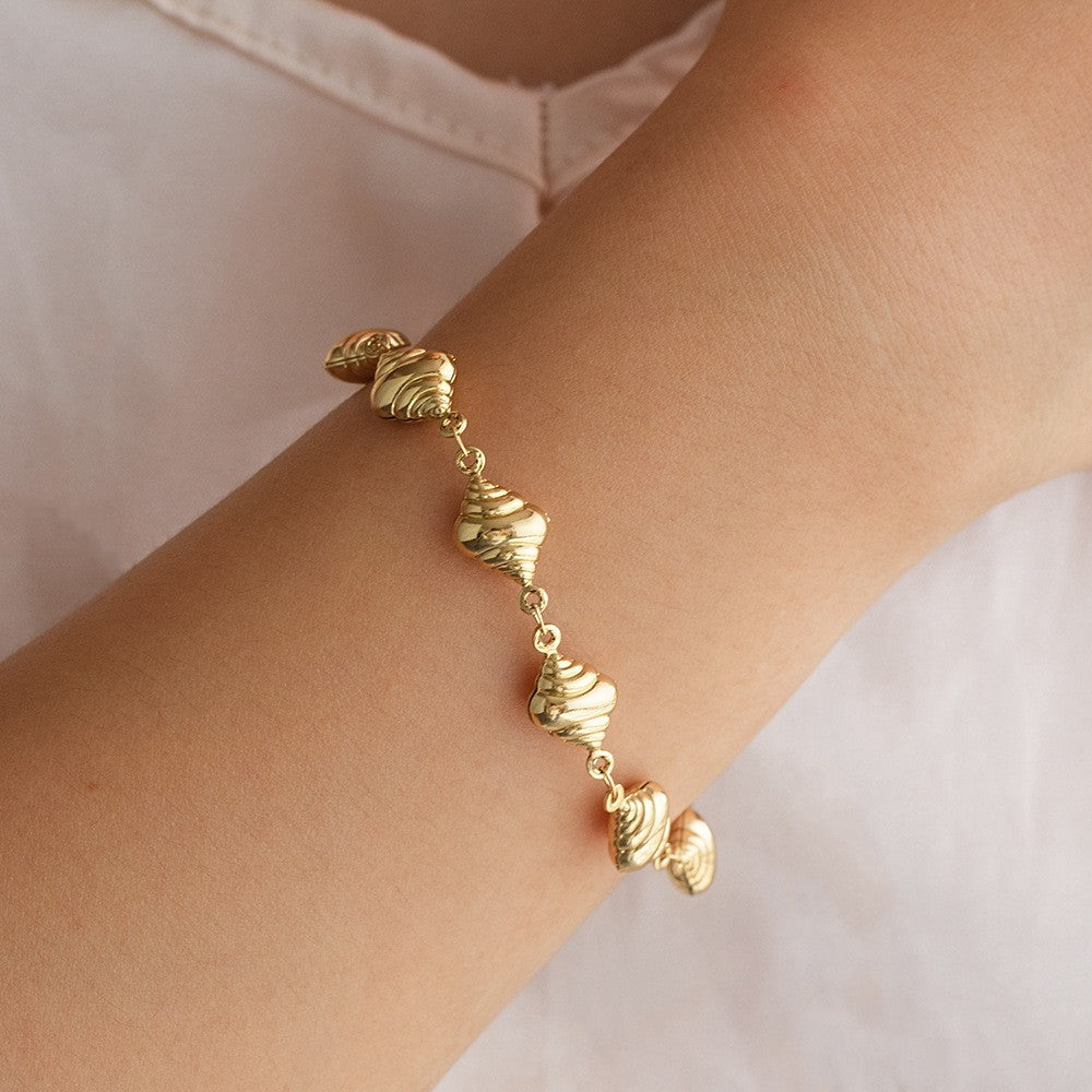 18k Boho Mixed Motif Link Bracelet