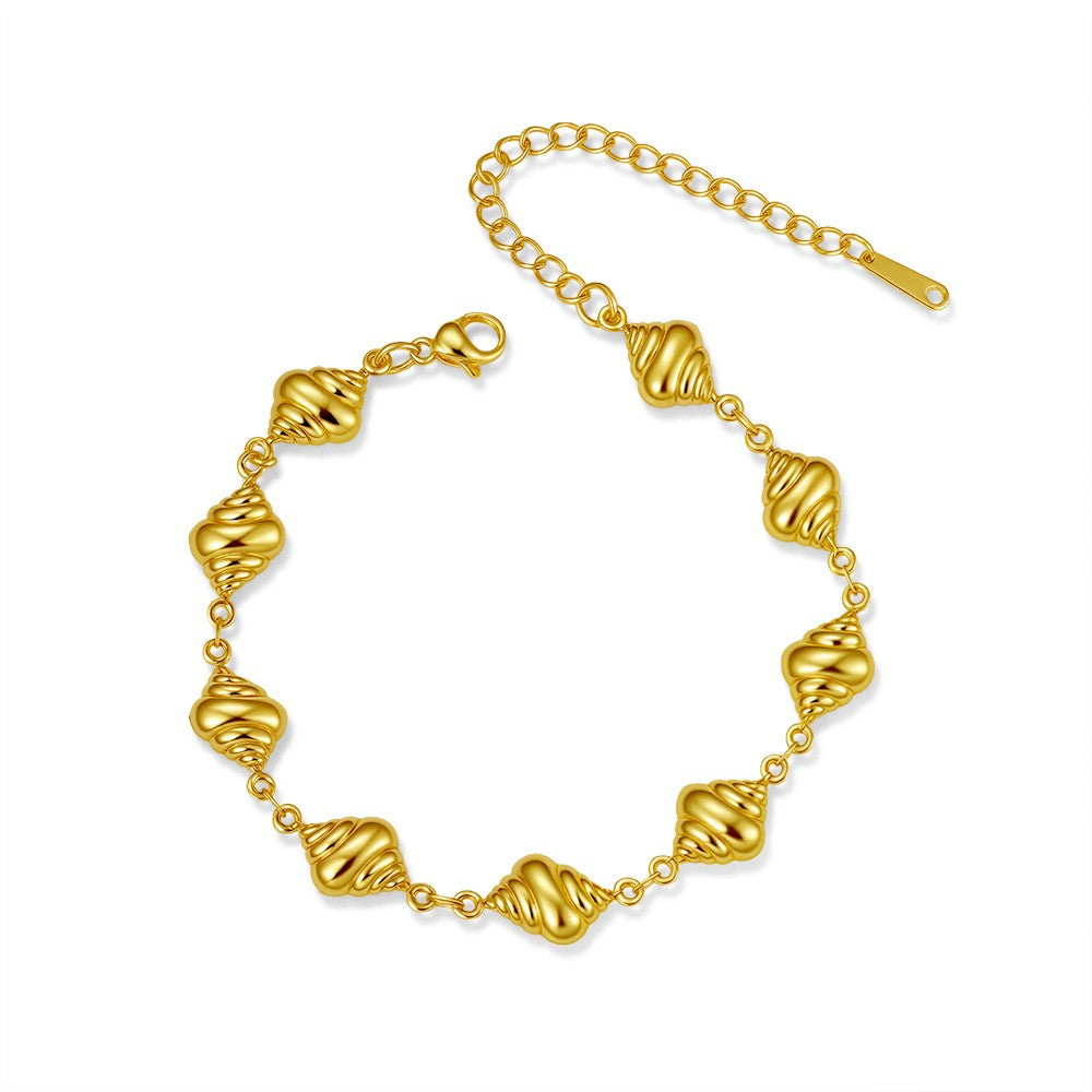 18k Boho Mixed Motif Link Bracelet