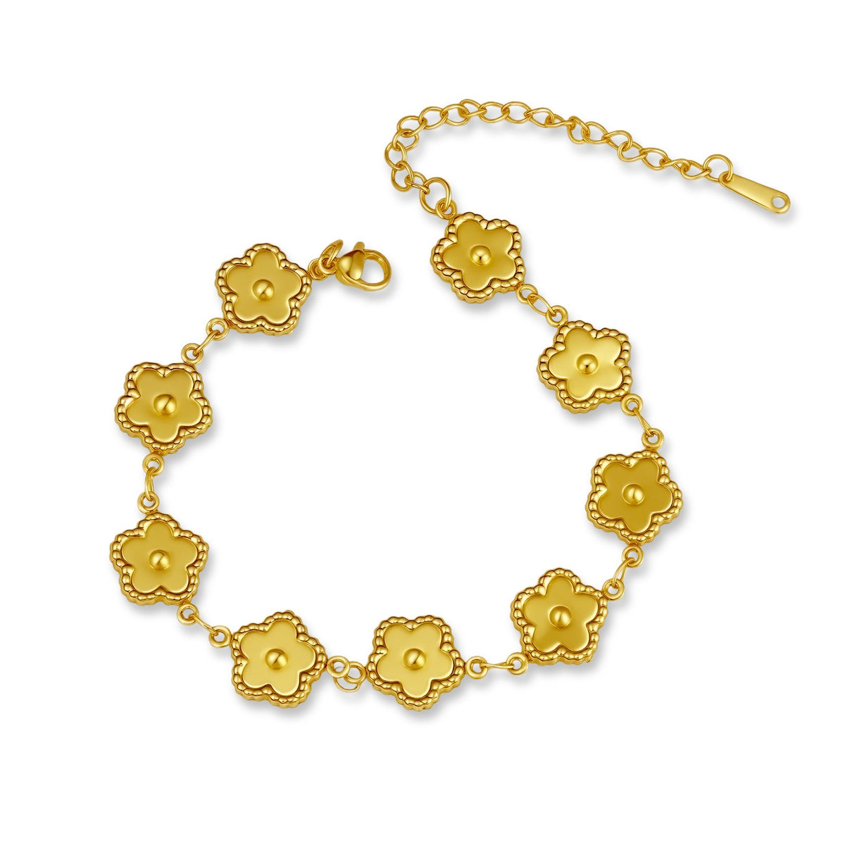 18k Boho Mixed Motif Link Bracelet