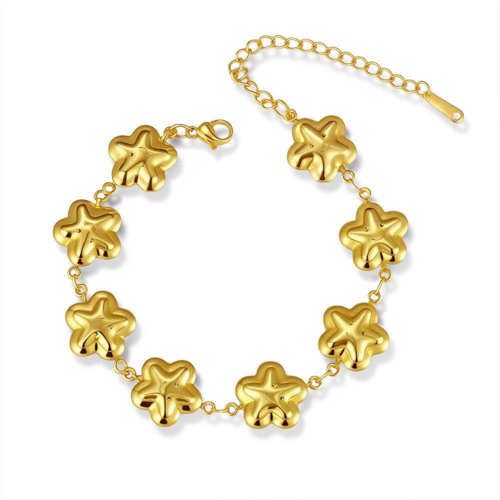 18k Boho Mixed Motif Link Bracelet