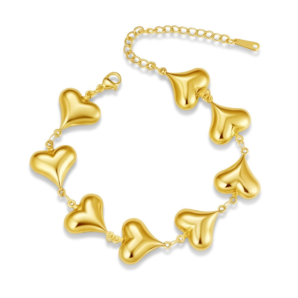 18k Boho Mixed Motif Link Bracelet