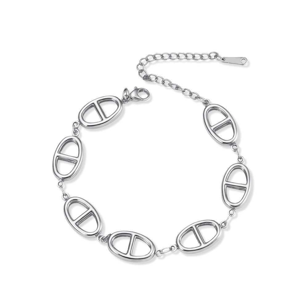 18k Boho Mixed Motif Link Bracelet