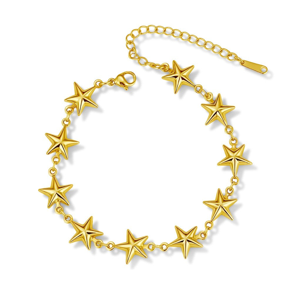 18k Boho Mixed Motif Link Bracelet
