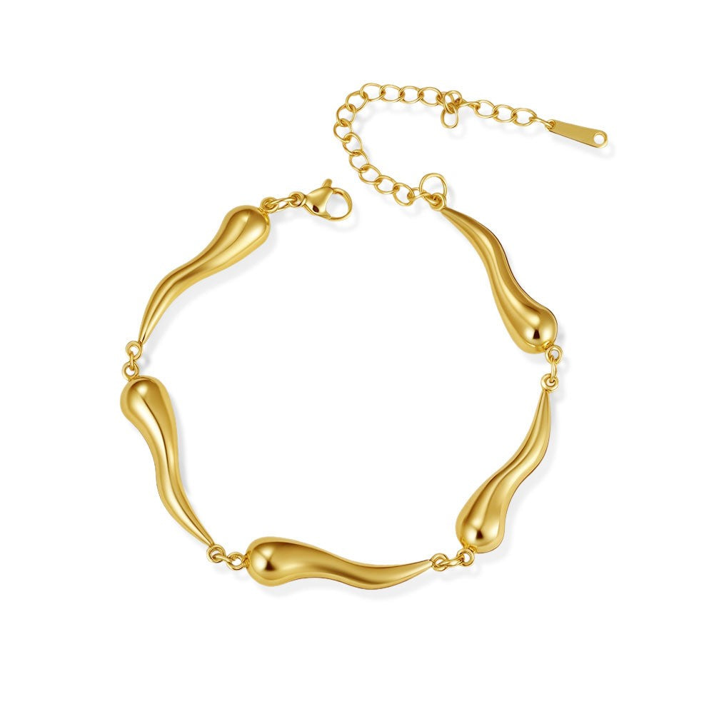 18k Boho Mixed Motif Link Bracelet