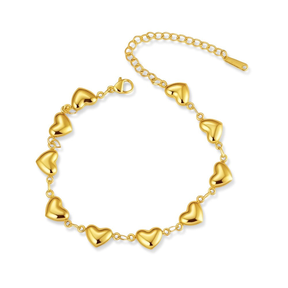 18k Boho Mixed Motif Link Bracelet