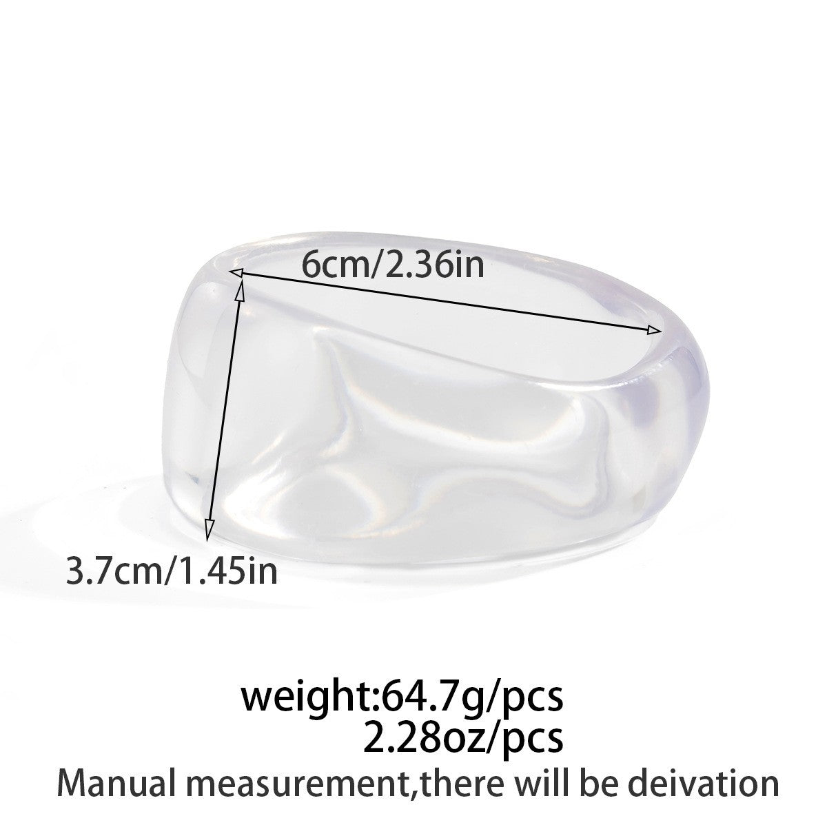 Classy Sculptural Acrylic Bangle Bracelet