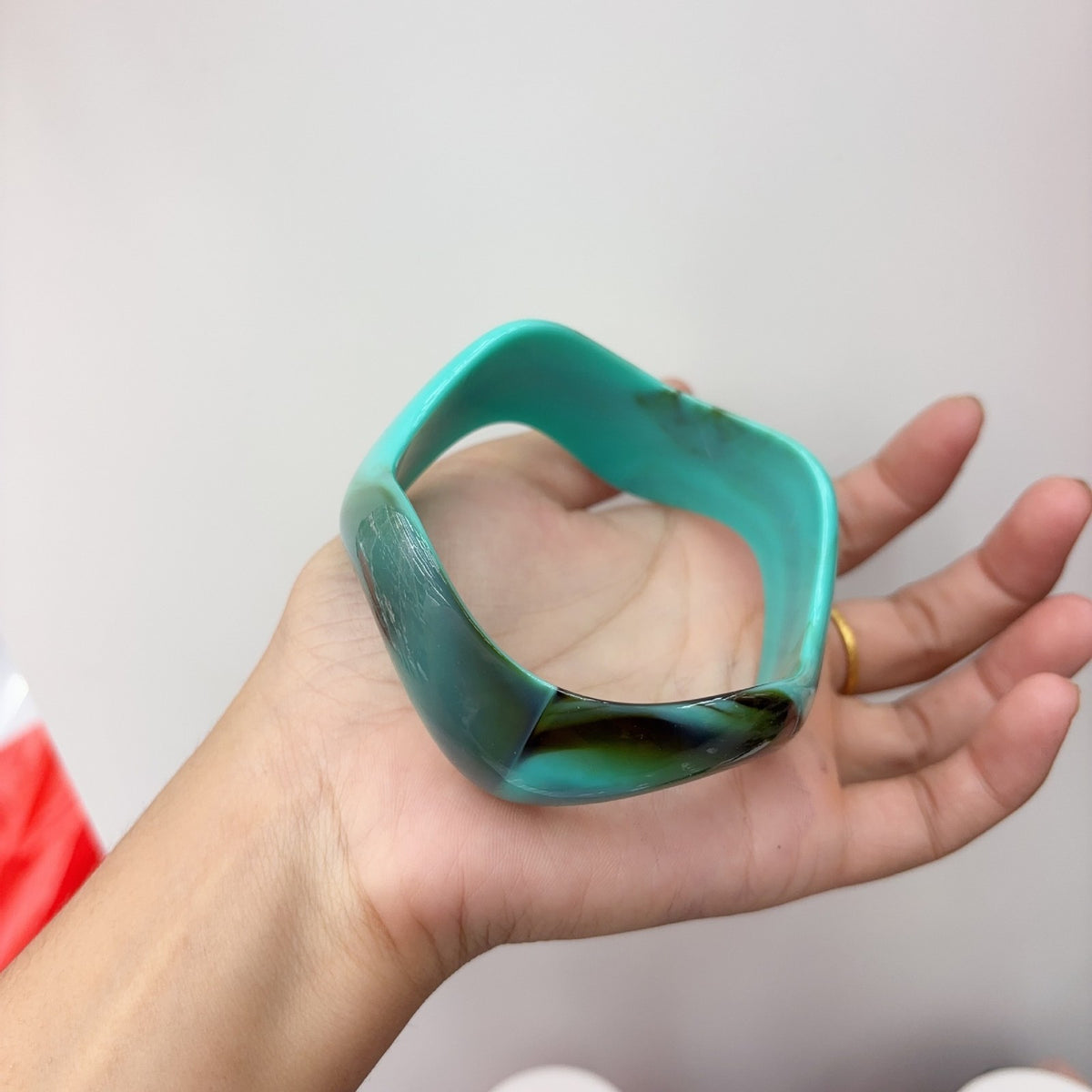 Classy Geometric Square Resin Bangle