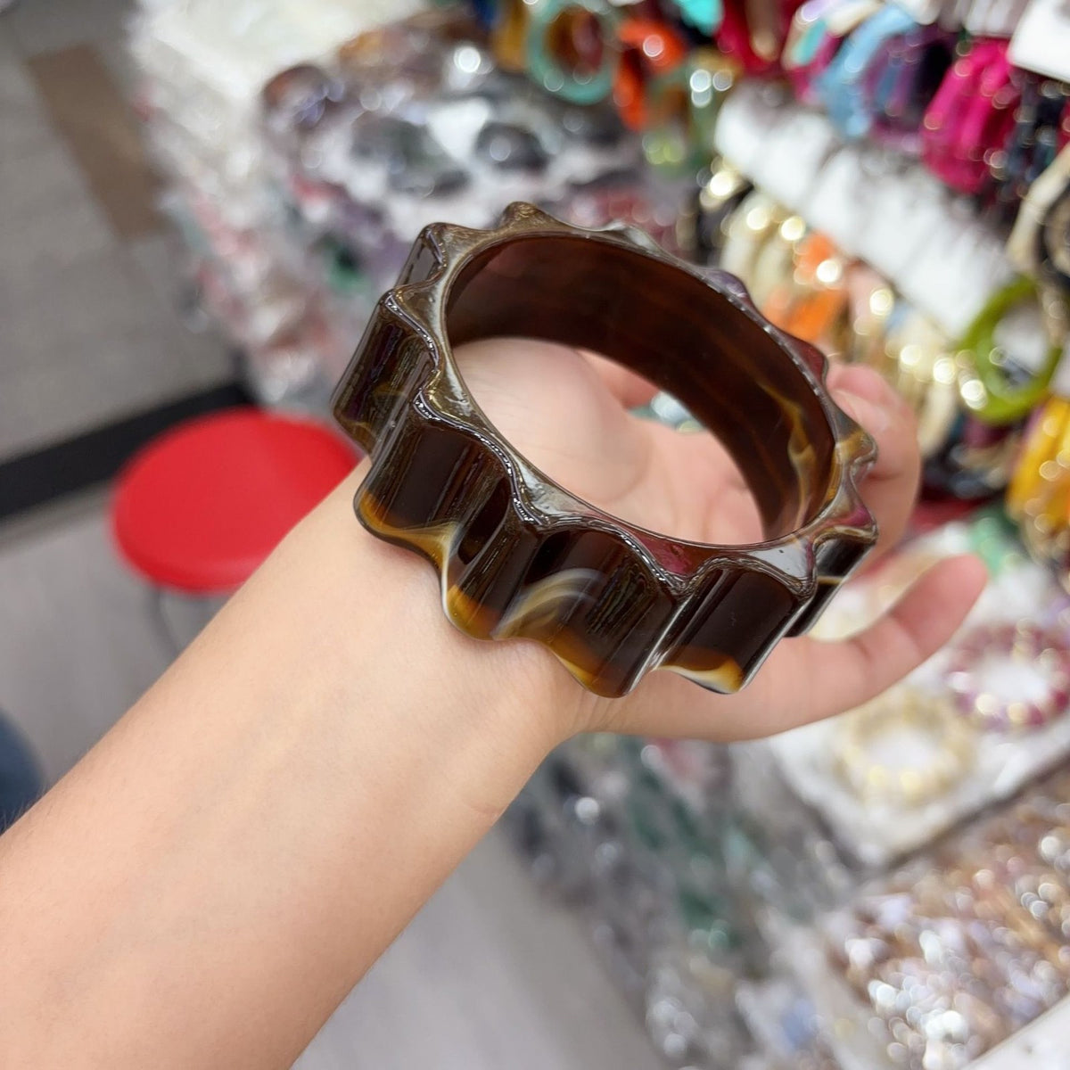 Classy Geometric Square Resin Bangle
