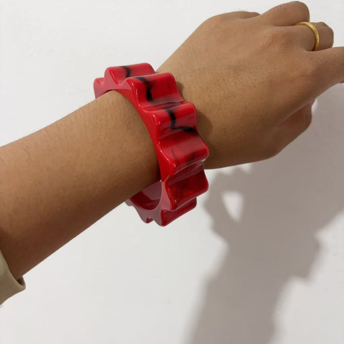 Classy Geometric Square Resin Bangle