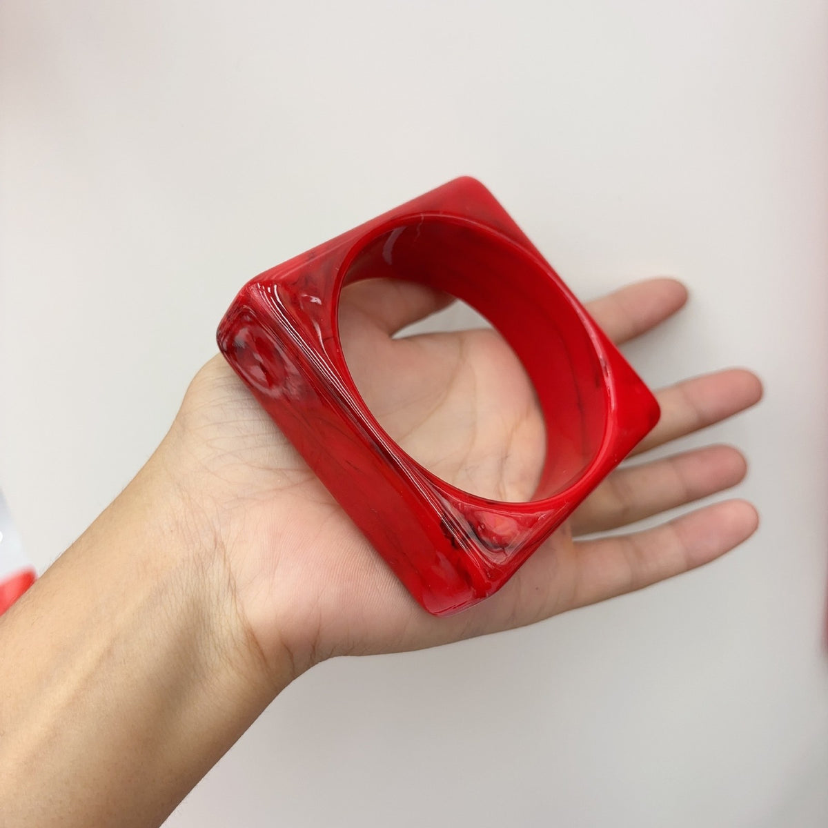 Classy Geometric Square Resin Bangle