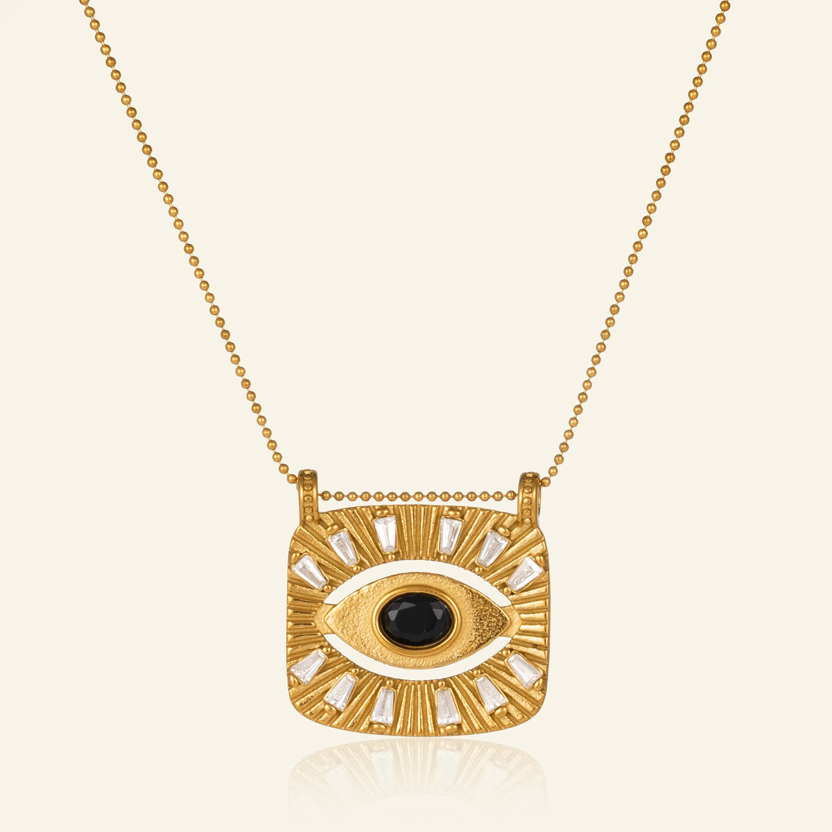 18k Dainty Layered Evil Eye Necklace