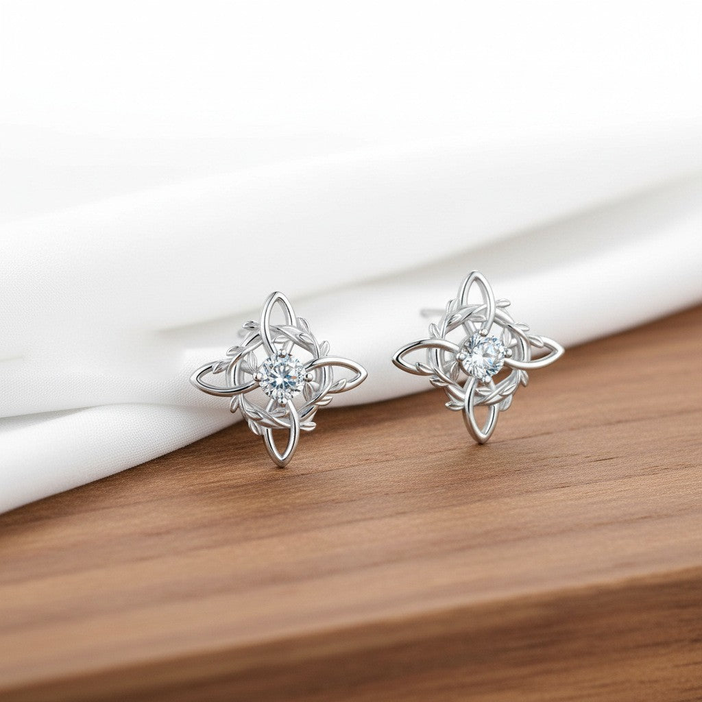 Elegant Celtic Knot Stud Earrings