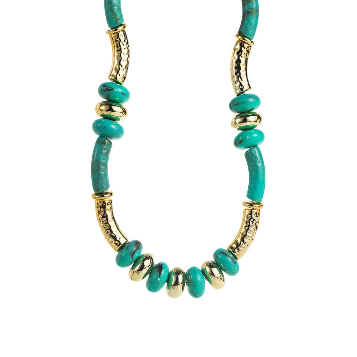 Classy Amber Tube Resin Necklace