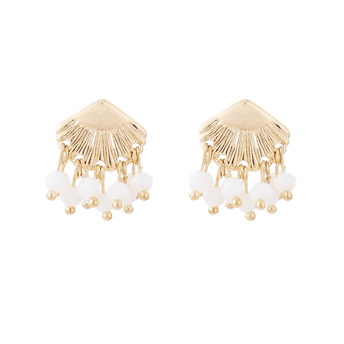 Boho Vintage Sun & Heart Stud Earring Set