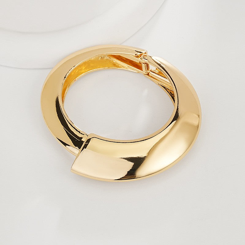 Bold Sculptural Wave Cuff Bracelet