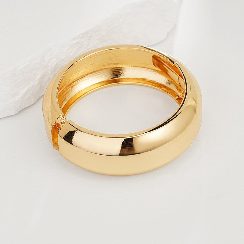 Bold Sculptural Wave Cuff Bracelet