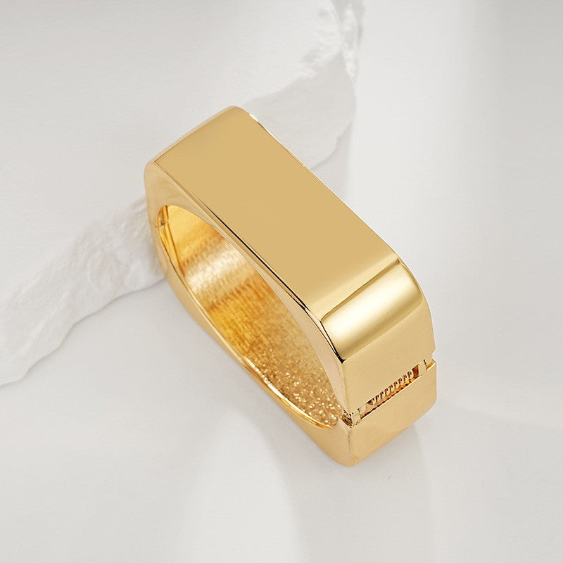 Bold Sculptural Wave Cuff Bracelet