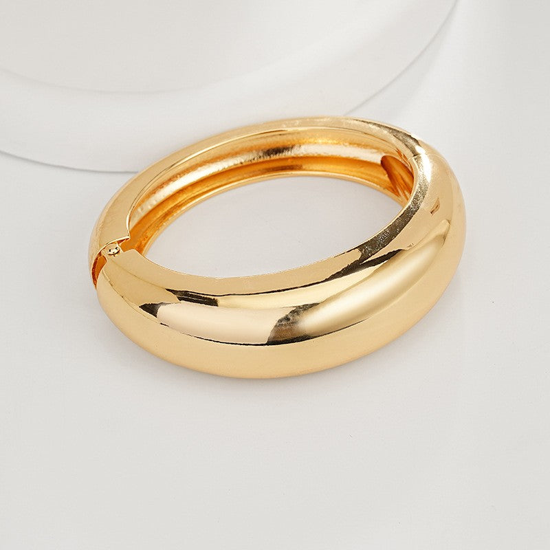 Bold Sculptural Wave Cuff Bracelet