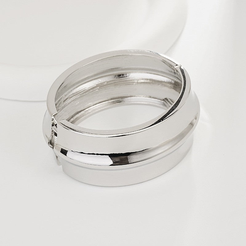 Bold Sculptural Wave Cuff Bracelet