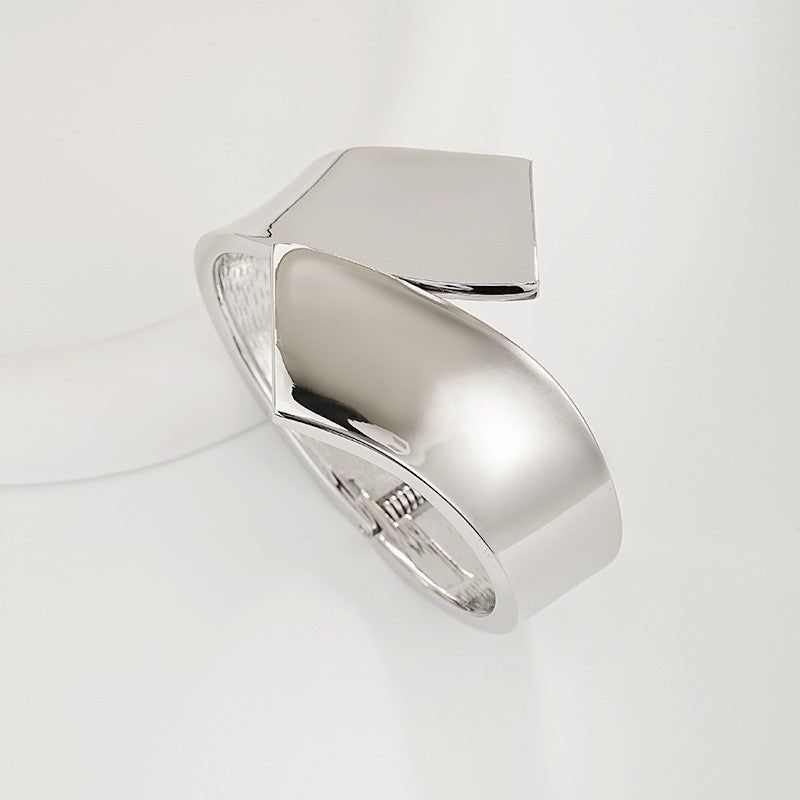 Bold Sculptural Wave Cuff Bracelet