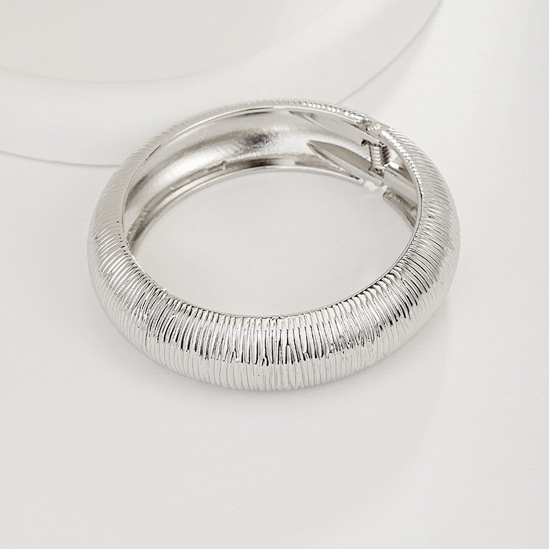 Bold Sculptural Wave Cuff Bracelet