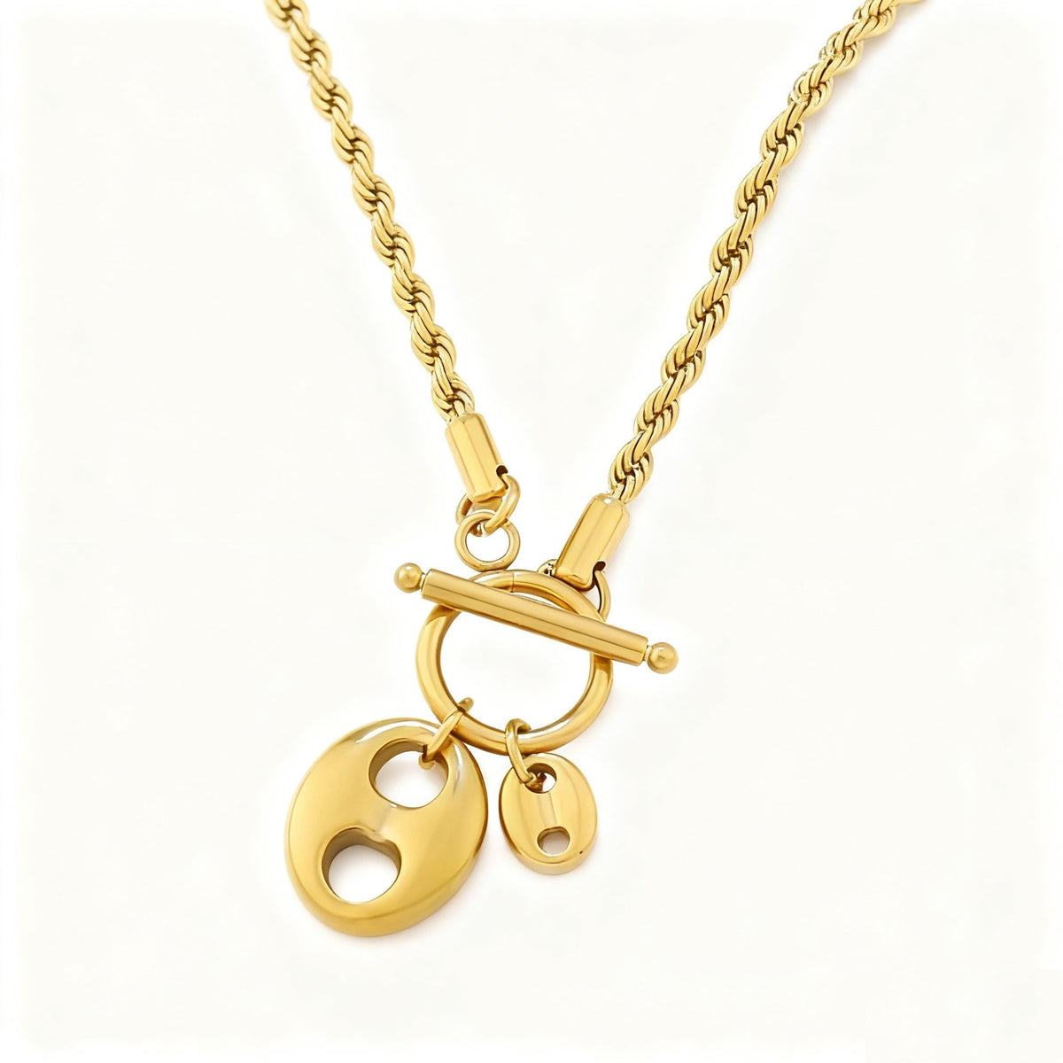 Classy Geometric OT Clasp Necklace