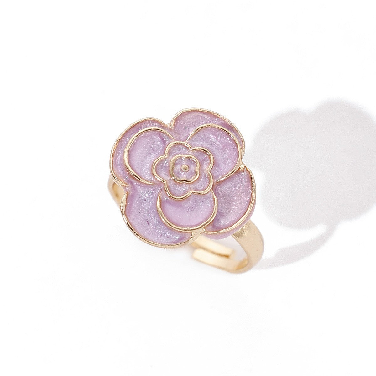 Romantic Multicolor Enamel Flower Ring