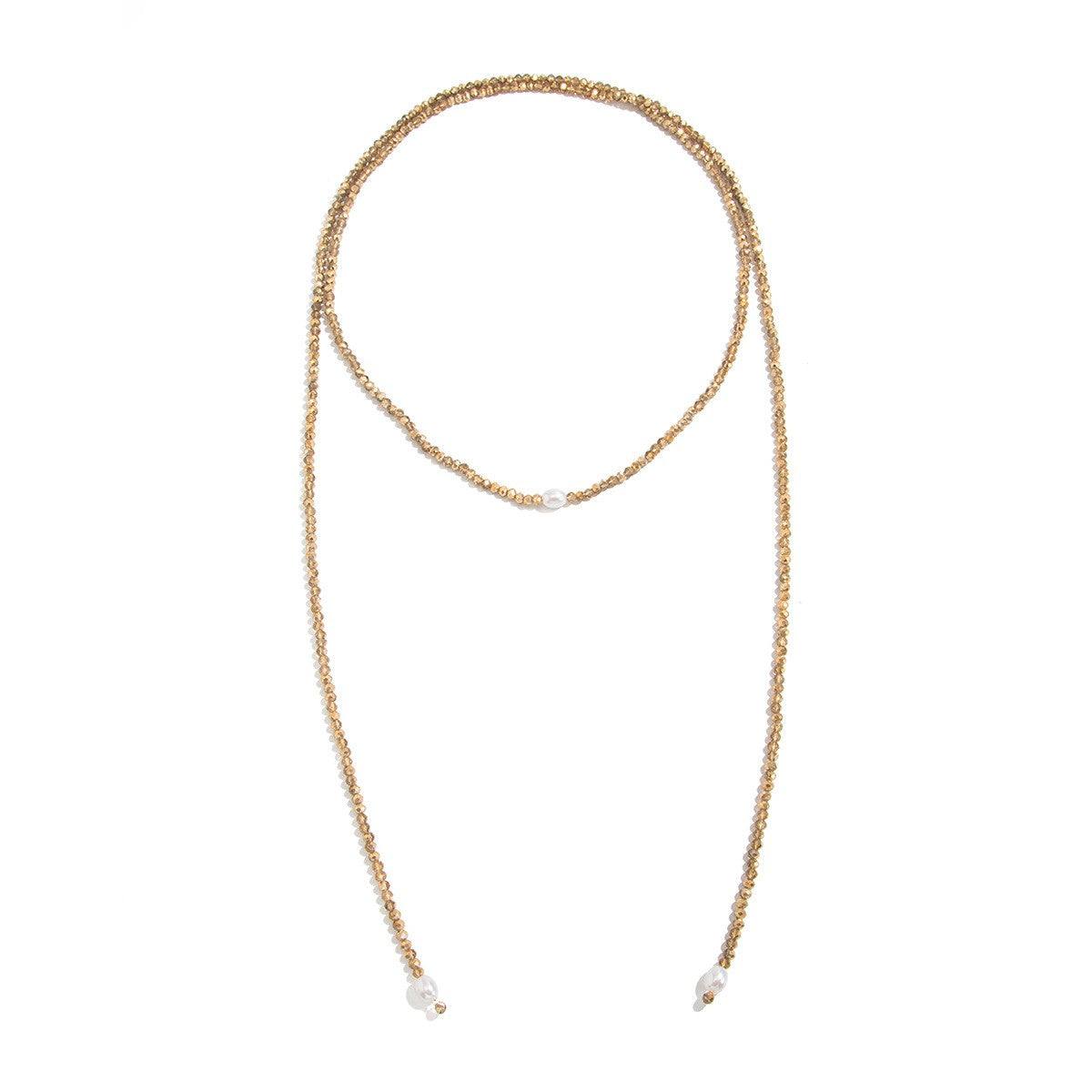 Classy Burgundy Beaded Lariat Necklace