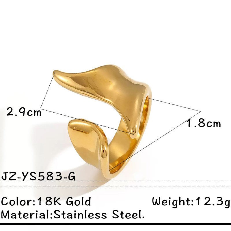 Classy Geometric Open Ring Set