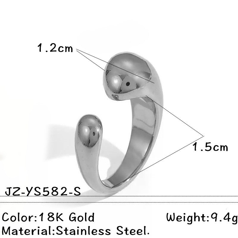 Classy Geometric Open Ring Set