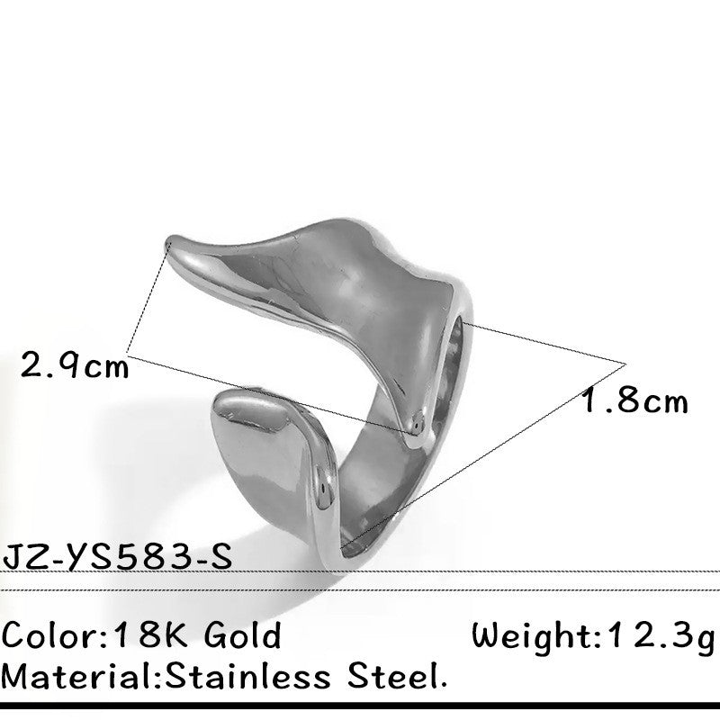Classy Geometric Open Ring Set