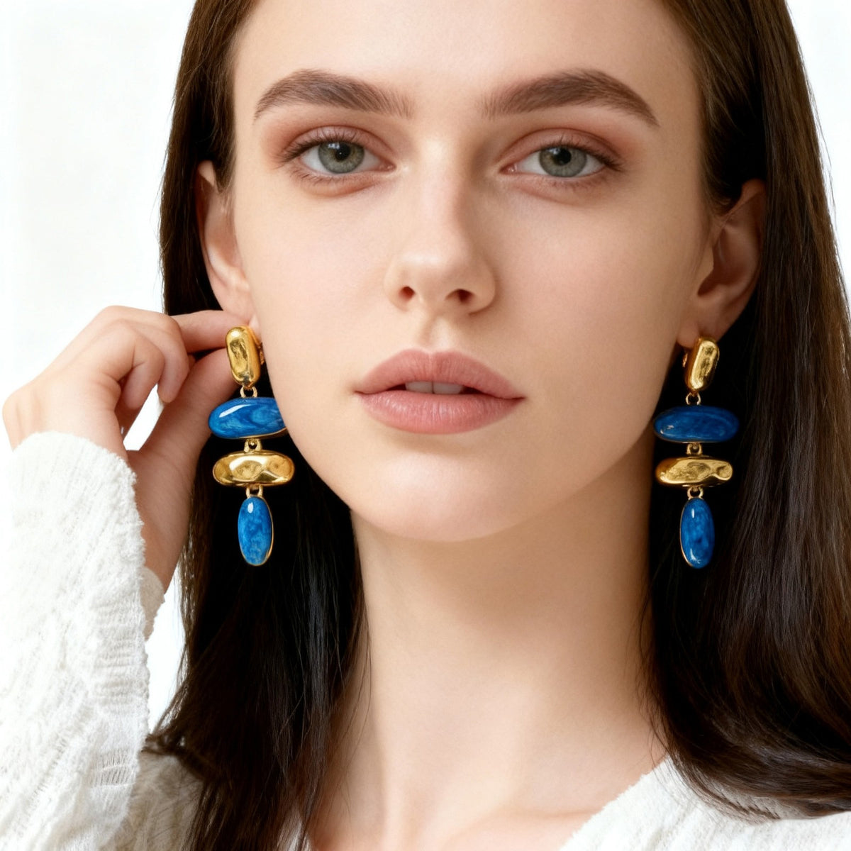 Classy Geometric Block Drop Earrings